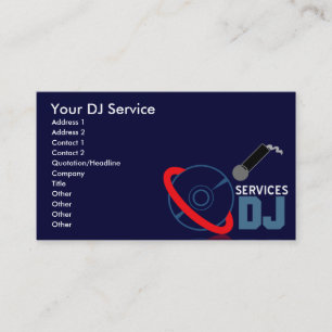 DJ servar visitkortar Visitkort