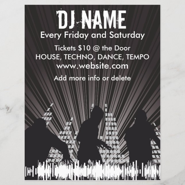 DJ Shadows 2 Music Flyer (Framsidan)