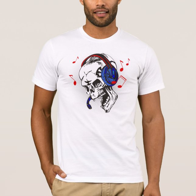 Dj-skalle T-shirt (Framsida)