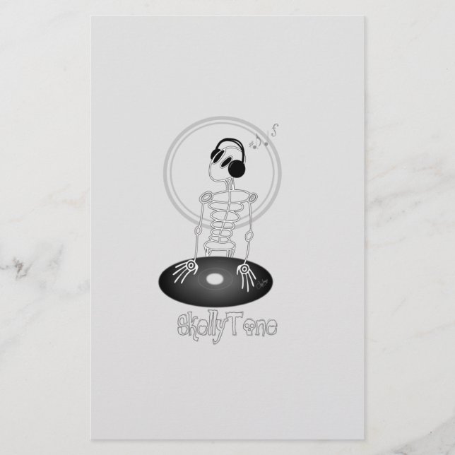 DJ Skeleton Brevpapper (Framsida)