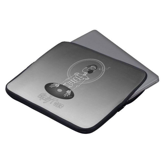 DJ Skeleton Laptop Sleeve (Framsida topp)