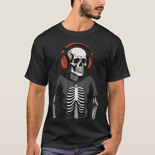 DJ Skeleton T Shirt (Framsida)