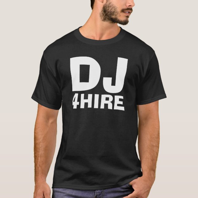 DJ skräddarsy 4HIRE - Tee Shirt (Framsida)
