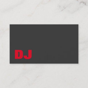 DJ Snyggt Grått Background Red Orange Visitkort