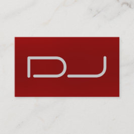 DJ Snyggt Red Background Modern Visitkort