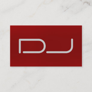 DJ Snyggt Red Background Modern Visitkort
