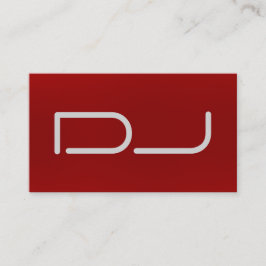 DJ Snyggt Red Background Modern Visitkort