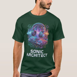 DJ Sonic Architect Neon DJ-hörlurar & mixer T Shirt