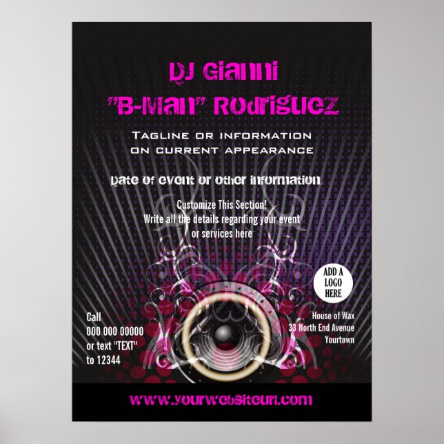 DJ Speaker Rays-kampanj Poster (Framsidan)