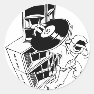 DJ & Speakers Runt Klistermärke