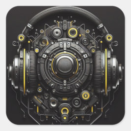 DJ Sticker Fyrkantigt Klistermärke