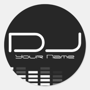 DJ Sticker Runt Klistermärke