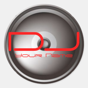 DJ Sticker Runt Klistermärke