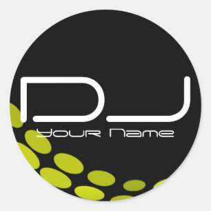 DJ Sticker Runt Klistermärke