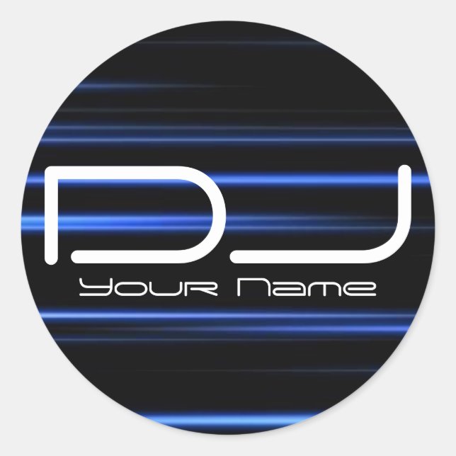 DJ Sticker Runt Klistermärke (Framsida)