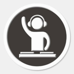 Dj Sticker Runt Klistermärke