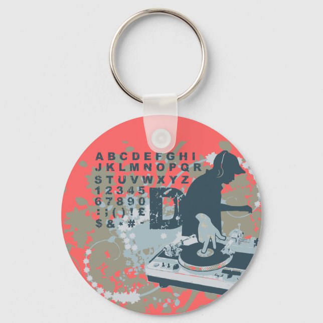 DJ T-shirts och presenter Nyckelring (Framsida)