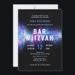 DJ Techno Dansfest Bar Mitzvah-inbjudan Inbjudningar<br><div class="desc">Denna eleganta och moderna Bar Mitzvah-inbjudan har ett DJ-tema eller dansfesttema med färgglada ljudvågsljus på en mörk bakgrund. Designen är livlig och iögonfallande. Detta kort tilltalar alla åldrar och är perfekt för att inbjuda gäster att fira med din familj en Bar Mitzvah-firande som är rolig, ung och väl sammansatt. Det...</div>