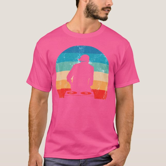 Dj Techno Herr Rave Disco Discjockey T Shirt (Framsida)