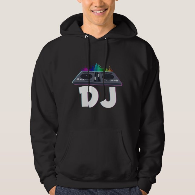 DJ Techno Music Producer Electro Musician Hoodie (Framsida)