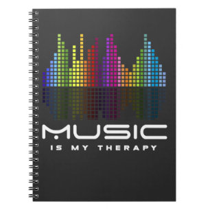 DJ Techno Therapy Music Equalizer edm Party Anteckningsbok