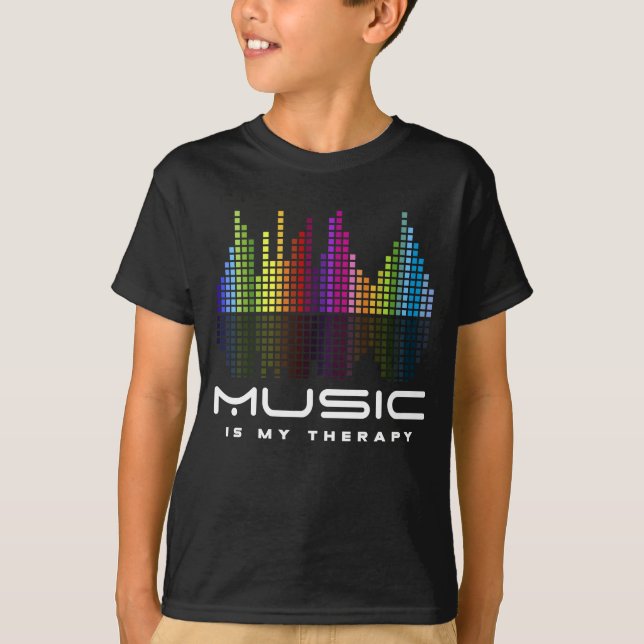 DJ Techno Therapy Music Equalizer edm Party T Shirt (Framsida)