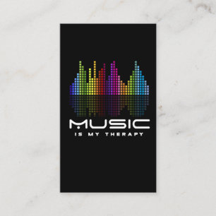 DJ Techno Therapy Music Equalizer edm Party Visitkort