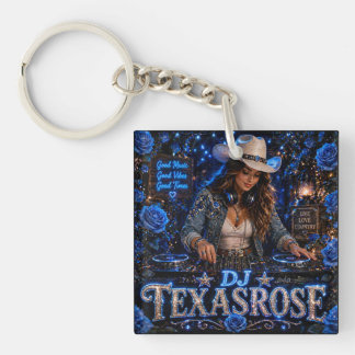 DJ TEXASROSE DUBBELSIDIG NYCKELRING
