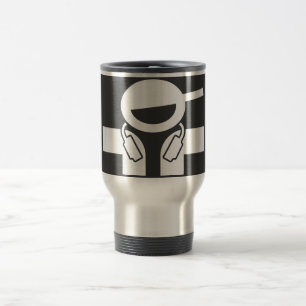 Dj-travel mug med diskjockeyn och hörlurar resemugg