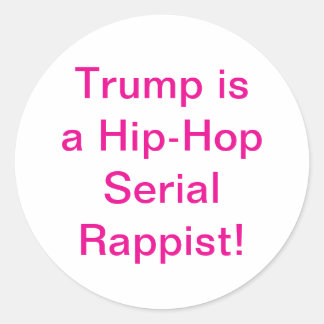 DJ Trump är en serierappist Hankamer Artjunkhaus Runt Klistermärke