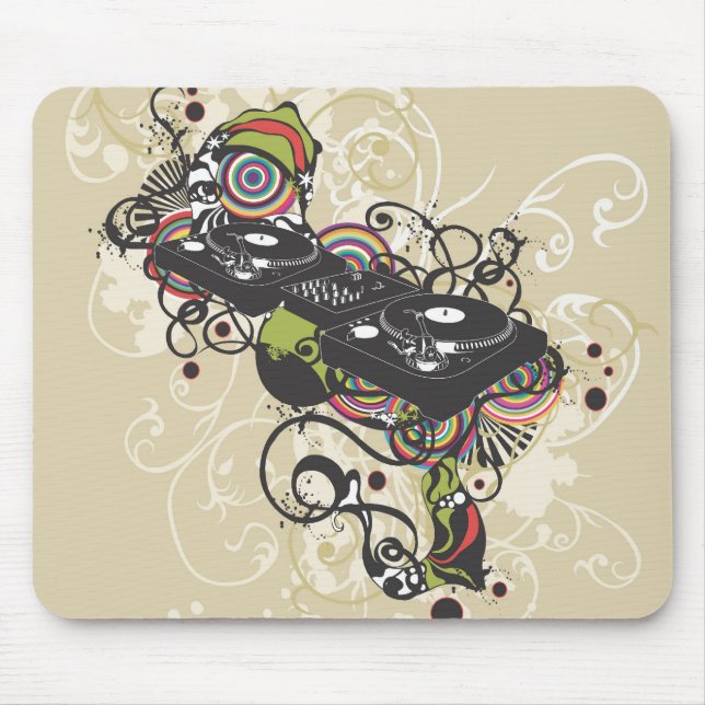 DJ Turn table Mousepad Musmatta (Framsidan)