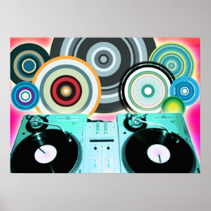 DJ Turnable Circles Poster