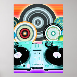 DJ Turnable Circles Poster
