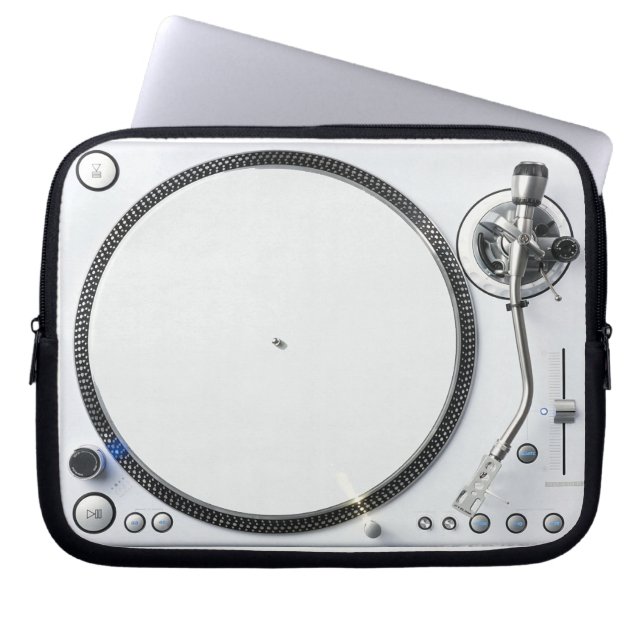 Dj Turntable Background Laptop sleeve (Framsidan)
