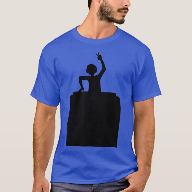 DJ - Turntable - EDM - Electronic Dance Music - T Shirt (Framsida)