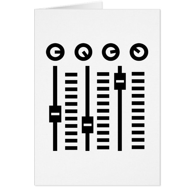 Dj-Turntable Hälsningskort (Framsidan)