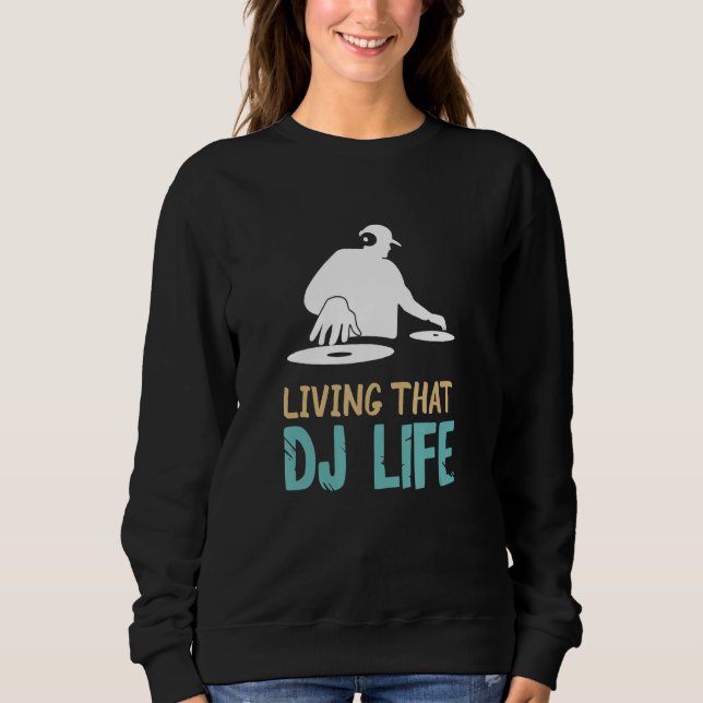 DJ Turntable Life Disc Jockey House DJ Music Produ T Shirt (Framsida)