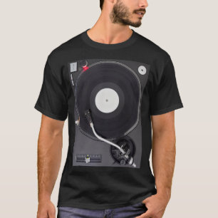DJ Turntable, spela upp vinylpostfoto T Shirt