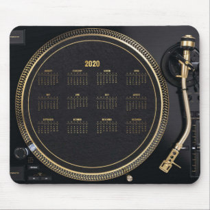 DJ Turntable with endar 2020 Mousepad Musmatta