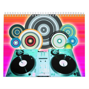 DJ Turntable with Vinyl - Pop Art Kalender