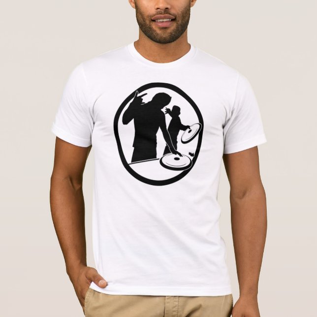 Dj-Turntablelogotyp Tee Shirt (Framsida)