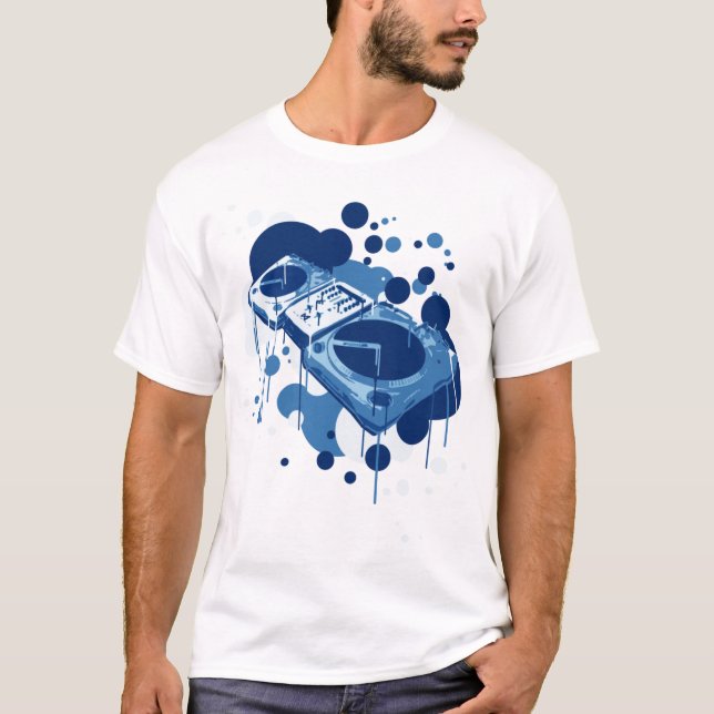 Dj-Turntables Tee Shirt (Framsida)
