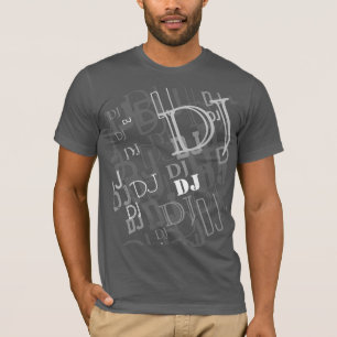 DJ-typografi mönster T Shirt