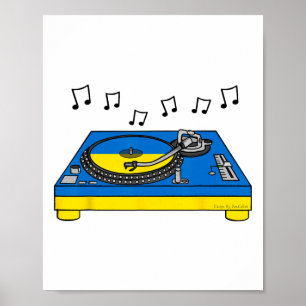 Dj Ukrainsk Flagga Ukraina Musikproducent Musiker  Poster