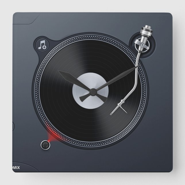 DJ vändbar väggklocka (Framsida)