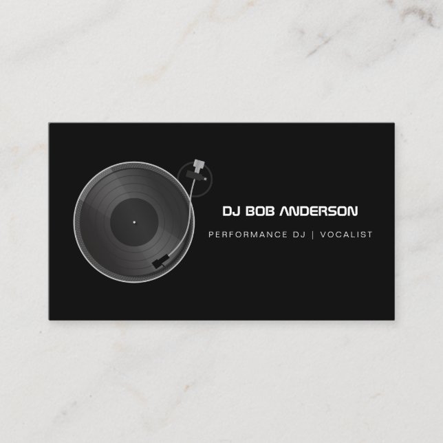 DJ vändbord Visitkort (Framsida)