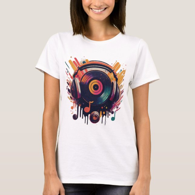 DJ Vibes Best T-shirt-design T Shirt (Framsida)