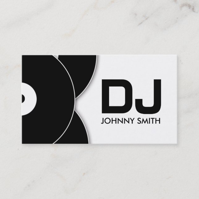DJ Vinyl Record Music Affärskort Visitkort (Framsida)