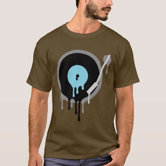 DJ Vinyl Turntable Tee Shirt (Framsida)