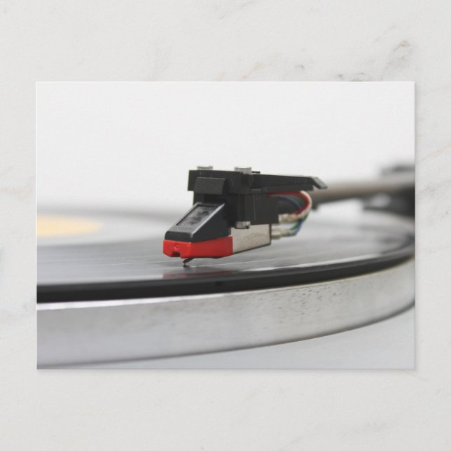 DJ Vinyl Vintage Vykort (Framsida)